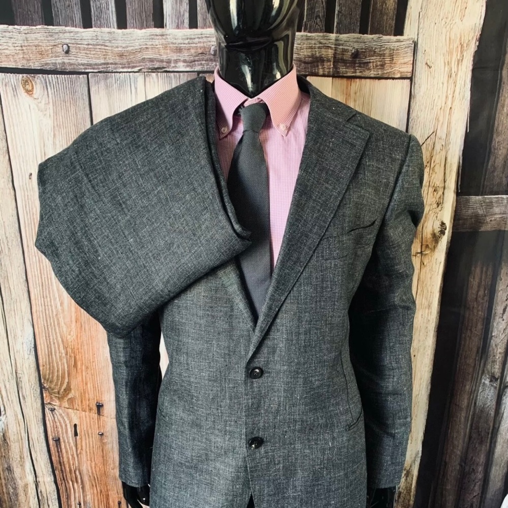 SUITSUPPLY Linen Suit 50R Pants 40x31 “Brescia”